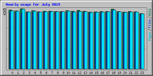 Hourly usage for July 2015